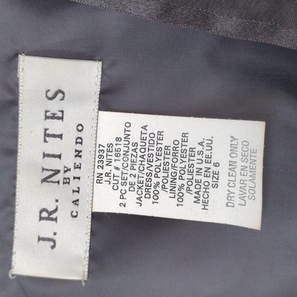 JR Nites By Caliendo Elegant Black Dress with Bolero Jacket Size 6 - Picture 5 of 17